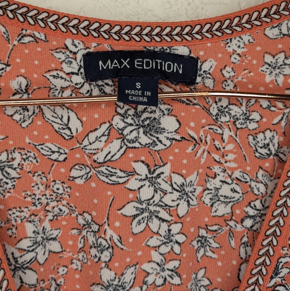 Max Edition Floral Faux Wrap Dress in Pink - Picture 3 of 6